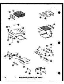 11 - Ref Interior Parts parts for Amana Refrigerator SP17N / P6023001W from AppliancePartsPros.com