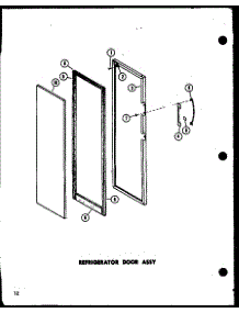 09 - Ref Door Assy parts for Amana Refrigerator SP19E-G / P7487002W G from AppliancePartsPros.com