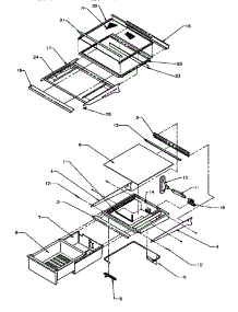 15 - Ref Shelving And Drawers parts for Amana Refrigerator SPD25QA3E / P1181315W E from AppliancePartsPros.com
