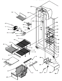 07 - Fz Shelving And Ref Light parts for Amana Refrigerator SPD27Q2L / P1181316W L from AppliancePartsPros.com