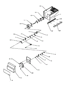 02 - Crushed Ice Bucket parts for Amana Refrigerator SQD22NW / P1181301W W from AppliancePartsPros.com
