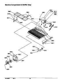 10 - Machine Compartment And Muffler Assy parts for Amana Refrigerator SQD23VL / P1315302W L from AppliancePartsPros.com