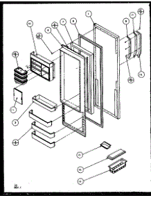 13 - Ref Door parts for Amana Refrigerator SQD25MB3L / P1153404W L from AppliancePartsPros.com