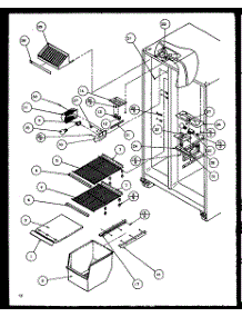 07 - Fz Shelving And Ref Light parts for Amana Refrigerator SQD25MB4W / P1153405W W from AppliancePartsPros.com