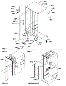 02 - Cabinet Parts parts for Amana Refrigerator SQD25TL / P1190427W L from AppliancePartsPros.com