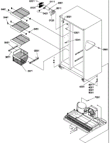 05 - Fz Shelves And Light parts for Amana Refrigerator SQD25TW / P1190427W W from AppliancePartsPros.com