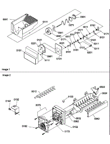07 - Ice Bucket Auger And Ice Maker Parts parts for Amana Refrigerator SQD25TW / P1190427W W from AppliancePartsPros.com