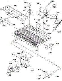 09 - Machine Compartment parts for Amana Refrigerator SQD25VL / P1190430W L from AppliancePartsPros.com