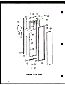 04 - Fz Door Assy parts for Amana Refrigerator SR17N / P6023002W from AppliancePartsPros.com