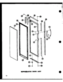 09 - Ref Door Assy parts for Amana Refrigerator SR17W / P6034041W from AppliancePartsPros.com