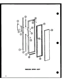 04 - Fz Door Assy parts for Amana Refrigerator SR19B-C / P7332047W C from AppliancePartsPros.com
