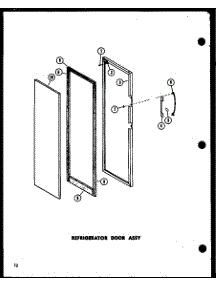 08 - Ref Door Assy parts for Amana Refrigerator SR19E / P7410001W from AppliancePartsPros.com