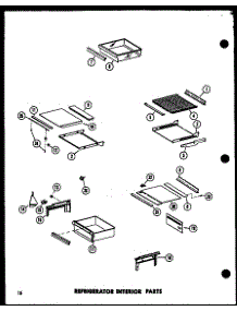 11 - Ref Interior Parts parts for Amana Refrigerator SR19E / P7410001W from AppliancePartsPros.com