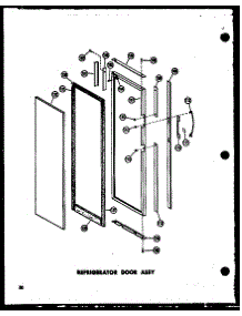 09 - Ref Door Assy parts for Amana Refrigerator SR19W / P6034048W from AppliancePartsPros.com