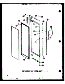 09 - Ref Door Assy parts for Amana Refrigerator SR22W-A / P6034072W A from AppliancePartsPros.com