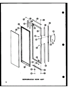 09 - Ref Door Assy parts for Amana Refrigerator SR25G-1-C / P6020101W C from AppliancePartsPros.com