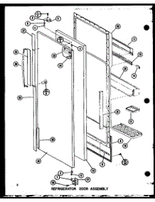 10 - Ref Door Assy parts for Amana Refrigerator SR25GL / P7745502W L from AppliancePartsPros.com