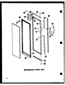 09 - Ref Door Assy parts for Amana Refrigerator SR25W-A / P6035027W A from AppliancePartsPros.com