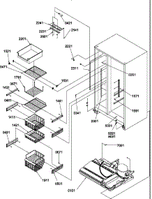 07 - Fz Shelves And Lights parts for Amana Refrigerator SR520SW / P1183002W W from AppliancePartsPros.com
