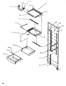 11 - Shelving & Drawers (Ref) parts for Amana Refrigerator SR520SW / P1183001W W from AppliancePartsPros.com