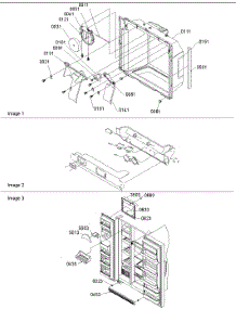 05 - Facade Dispenser Cover, Elec Brkt Assy parts for Amana Refrigerator SRD20S4E / P1190816W E from AppliancePartsPros.com