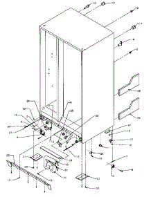05 - Drain System & Rollers parts for Amana Refrigerator SRD20S4E / P1190801W E from AppliancePartsPros.com