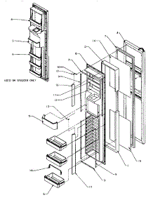 07 - Fz Door parts for Amana Refrigerator SRD20S4W / P1190801W W from AppliancePartsPros.com