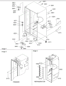 02 - Cabinet Parts parts for Amana Refrigerator SRD20S4W / P1190816W W from AppliancePartsPros.com