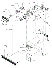 02 - Controls & Cabinet parts for Amana Refrigerator SRD22S5E / P1190301W E from AppliancePartsPros.com