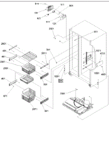 06 - Freezer Shelves And Lights parts for Amana Refrigerator SRD22S5E / P1190304W E from AppliancePartsPros.com