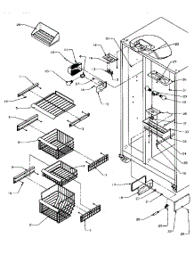 09 - Fz Shelving & Ref Light parts for Amana Refrigerator SRD22S5L / P1190301W L from AppliancePartsPros.com