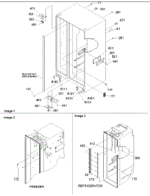 02 - Cabinet Parts parts for Amana Refrigerator SRD22S5W / P1190304W W from AppliancePartsPros.com
