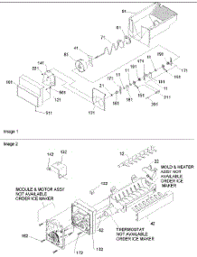 08 - Ice Bucket Auger & Ice Maker Parts parts for Amana Refrigerator SRD22S5W / P1190304W W from AppliancePartsPros.com