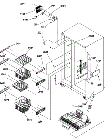 06 - Fz Shelves / Lights parts for Amana Refrigerator SRD25S3L / P1190325W L from AppliancePartsPros.com