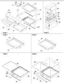 03 - Deli / Shelves / Crisper Assy parts for Amana Refrigerator SRD25S5W / P1190305W W from AppliancePartsPros.com