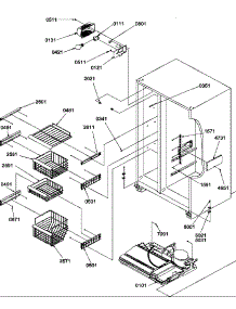 06 - Fz Shelves And Light parts for Amana Refrigerator SRD25TPE / P1190308W E from AppliancePartsPros.com