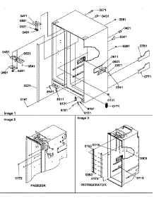 02 - Cabinet Parts parts for Amana Refrigerator SRD25TPSE / P1190310W E from AppliancePartsPros.com