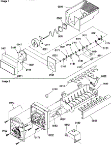 07 - Ice Bucket Auger And Ice Maker Parts parts for Amana Refrigerator SRD25VPE / P1190318W E from AppliancePartsPros.com