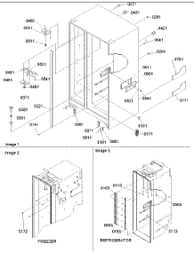 02 - Cabinet Parts parts for Amana Refrigerator SRD26VW / P1315201W W from AppliancePartsPros.com