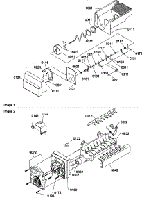 07 - Ice Bucket Auger And Ice Maker Parts parts for Amana Refrigerator SRD27S2E / P1190329W E from AppliancePartsPros.com