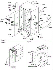02 - Cabinet Parts parts for Amana Refrigerator SRD27S2L / P1190321W L from AppliancePartsPros.com