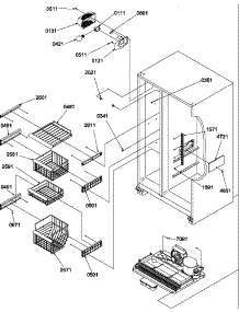 05 - Fz Shelves And Light parts for Amana Refrigerator SRD27S2W / P1190329W W from AppliancePartsPros.com