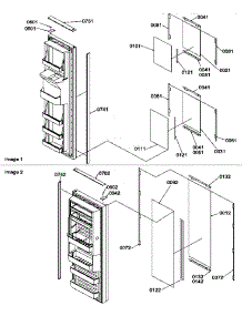 12 - Ref / Fz Door Trim And Panels parts for Amana Refrigerator SRD27TPSE / P1190313W E from AppliancePartsPros.com