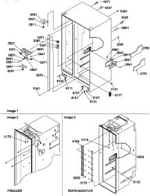 02 - Cabinet Parts parts for Amana Refrigerator SRD325S5E / P1313501W E from AppliancePartsPros.com