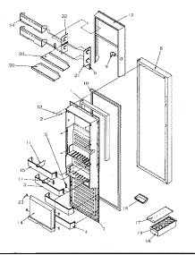 11 - Ref Door parts for Amana Refrigerator SRD325S5L / P1199401W L from AppliancePartsPros.com