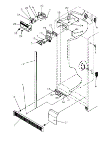 14 - Ref / Fz Controls And Cabinet Parts parts for Amana Refrigerator SRD325S5L / P1199401W L from AppliancePartsPros.com