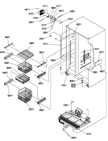 06 - Fz Shelves And Lights parts for Amana Refrigerator SRD325S5L / P1199402W L from AppliancePartsPros.com