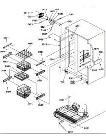 06 - Fz Shelves And Light parts for Amana Refrigerator SRD327S3W / P1307102W W from AppliancePartsPros.com
