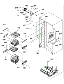 04 - Fz Shelves And Light parts for Amana Refrigerator SRD520TW / P1313101W W from AppliancePartsPros.com