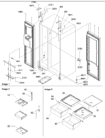 12 - Refrigerator / Freezer Lights And Hinges parts for Amana Refrigerator SRD522VE / P1320301W E from AppliancePartsPros.com